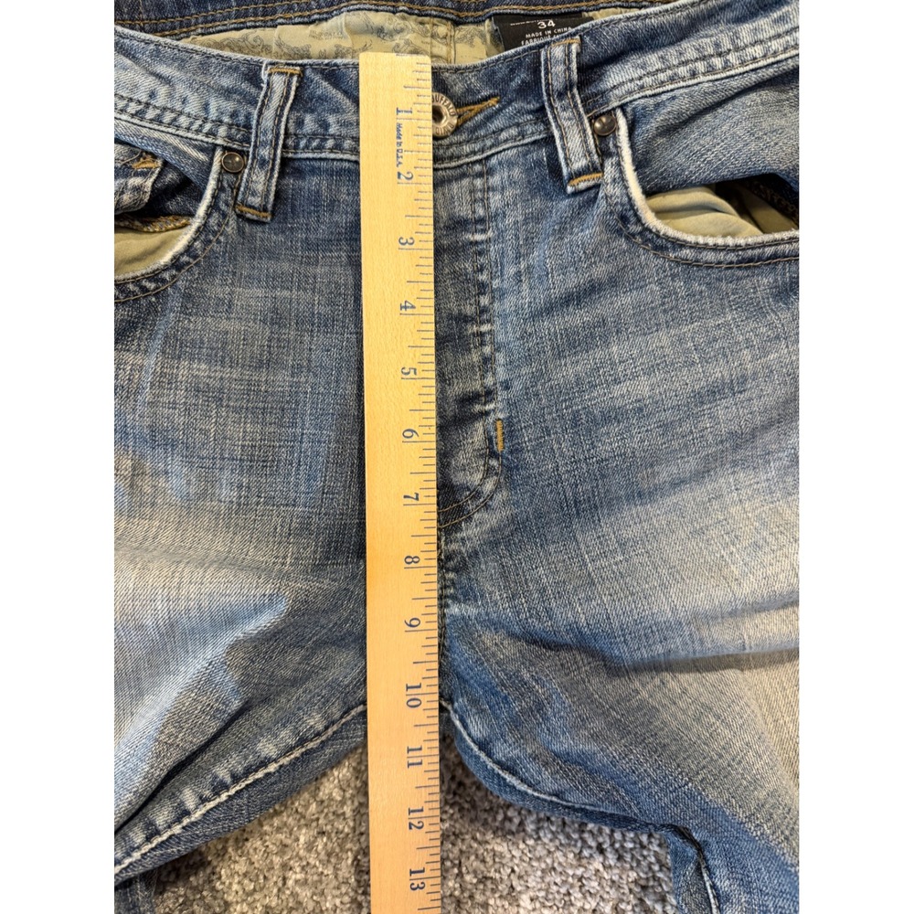 Buffalo Jeans Mens 34 Blue King Slim Bootcut Stretch Distressed Button Fly * - Picture 6 of 12